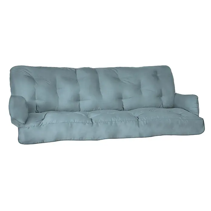 Beautissu Bankauflage Flair HS - Hollywoodschaukel, 1 Stk., Polyester, Taubenblau - Hellblaue getuftete Futonmatratze für ein Sofa oder Schlafsofa.