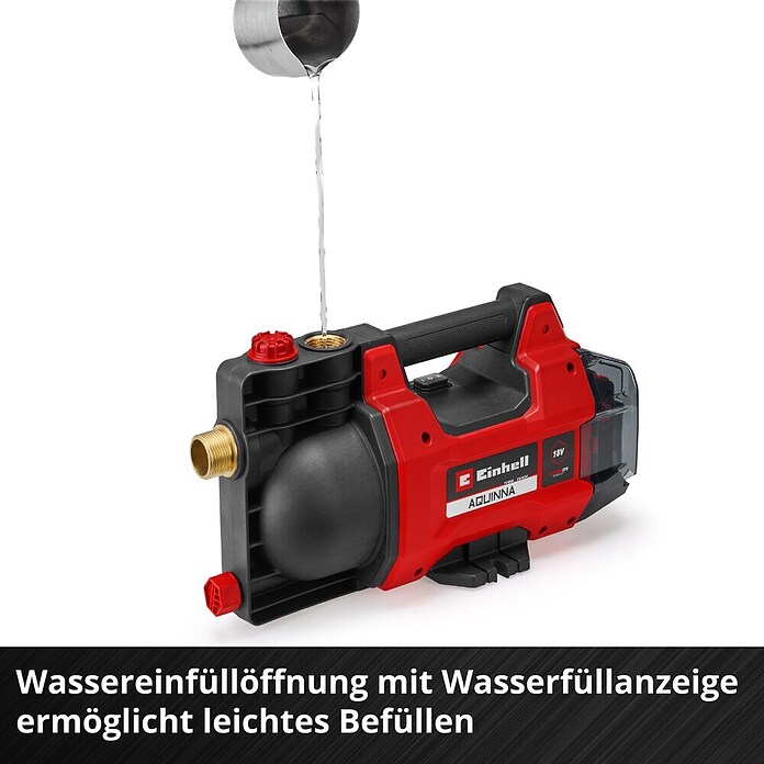 Einhell Power X-Change 18V Bomba de agua para jardín de batería Aquinna 18/28 (18 V, Iones de litio, Sin batería, Capacidad de bombeo máx.: 2.800 l/h) | BAUHAUS