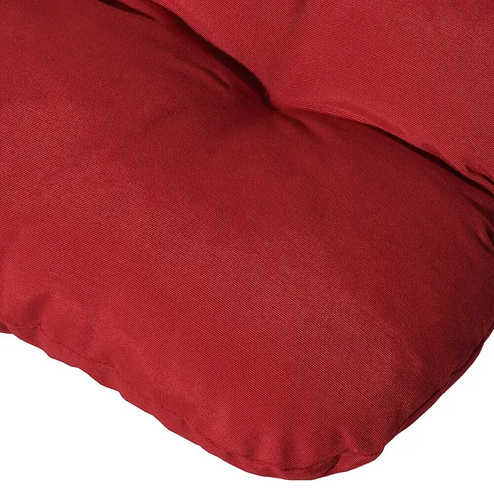 Beautissu Bankauflage Flair HS - Hollywoodschaukel, 1 Stk., Polyester, Rot - Rotes, strukturiertes, getuftetes Stoffkissen mit weichen Falten.