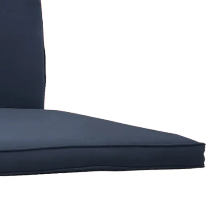 Beautissu Bankauflage Loft HS - Hollywoodschaukel, 1 Stk., Baumwolle, Polyester, Dunkelblau - Dunkelblaue Outdoor-Sitz- und Rückenpolster mit Paspelierung.