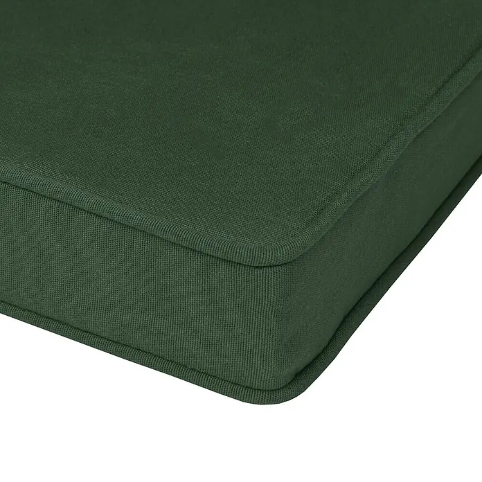 Beautissu Bankauflage Loft BK - Gartenbank, 1 Stk., L x B x H: 150 x 48 x 5 cm, Polyester, Dunkelgrün - Dunkelgrünes Stoffkissen mit sichtbarer Textur und Paspelierung.