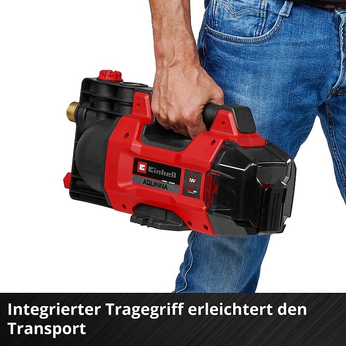 Einhell Power X-Change 18V Bomba de agua para jardín de batería Aquinna 18/28 (18 V, Iones de litio, Sin batería, Capacidad de bombeo máx.: 2.800 l/h) | BAUHAUS