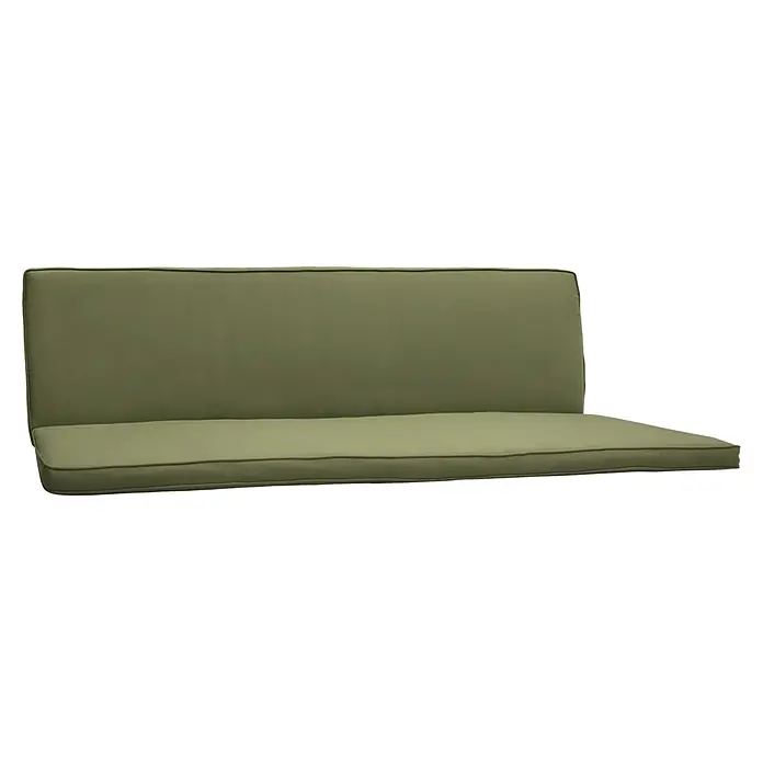 Beautissu Bankauflage Loft HS - Hollywoodschaukel, 1 Stk., Baumwolle, Polyester, Olivgrün - Zweiteiliges olivgrünes Outdoor-Kissen-Set für Bank oder Sofa.