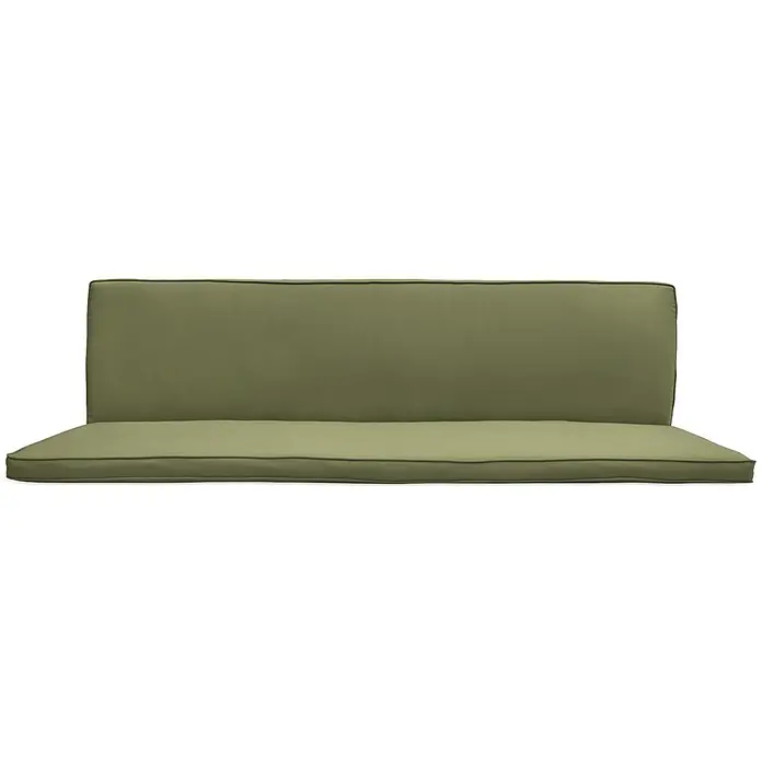 Beautissu Bankauflage Loft HS - Hollywoodschaukel, 1 Stk., Baumwolle, Polyester, Olivgrün - Olivgrüne Outdoor-Bankkissen, Sitz und Rückenlehne.
