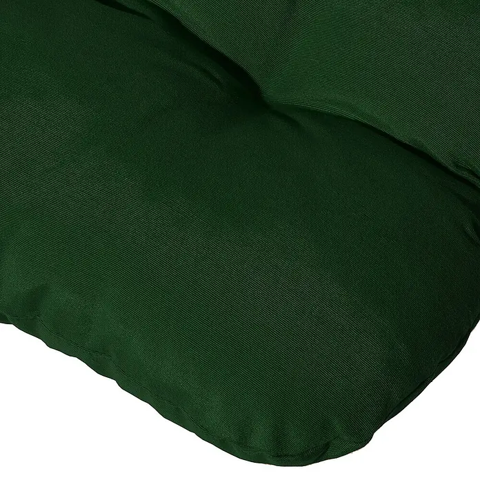 Beautissu Bankauflage Flair HS - Hollywoodschaukel, 1 Stk., Polyester, Dunkelgrün - Dunkelgrünes, getuftetes Outdoor-Kissen aus strapazierfähigem, wetterfestem Stoff, das seine Textur hervorhebt.