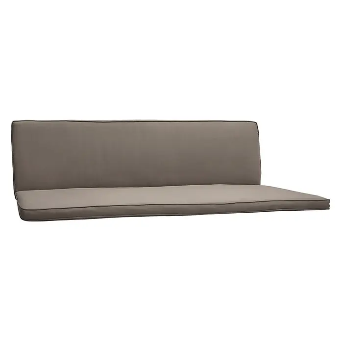 Beautissu Bankauflage Loft HS - Hollywoodschaukel, 1 Stk., L x B x H: 180 x 100 x 6 cm, Baumwolle, Polyester, Taupe - Set aus zwei grauen Stoffkissen: ein Rückenkissen und ein Sitzkissen, für bequemes Sitzen.
