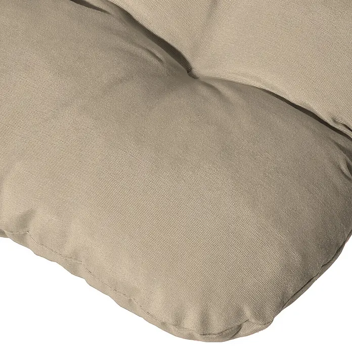 Beautissu Bankauflage Flair HS - Hollywoodschaukel, 1 Stk., Polyester, Natur - Beiges Outdoor-Kissen aus strapazierfähigem Webstoff mit einer getufteten Mitte.