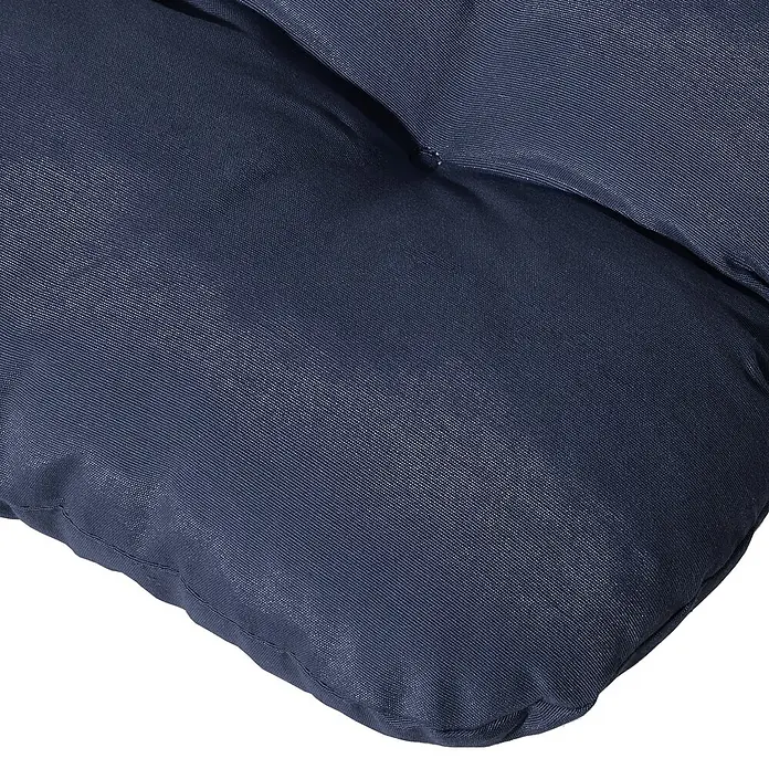Beautissu Sitzauflage Flair HL - Hochlehner, 1 Stk., L x B x H: 120 x 50 x 8 cm, Polyester, Dunkelblau - Dunkelblaues Stoffkissen mit Knopfheftung.