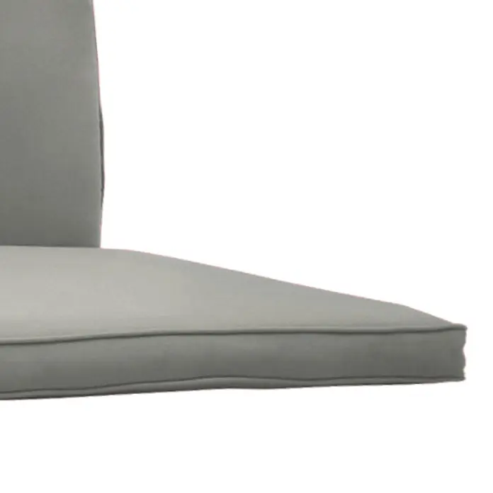 Beautissu Bankauflage Loft HS - Hollywoodschaukel, 1 Stk., L x B x H: 180 x 100 x 6 cm, Baumwolle, Polyester, Hellgrau - Graue Stoffkissen für Sitz- und Rückenlehne von Möbeln.