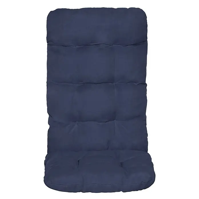 Beautissu Sitzauflage Flair HL - Hochlehner, 2 Stk., L x B x H: 120 x 50 x 8 cm, Polyester, Dunkelblau - Dunkelblaues, gestepptes Stuhlkissen aus Stoff.