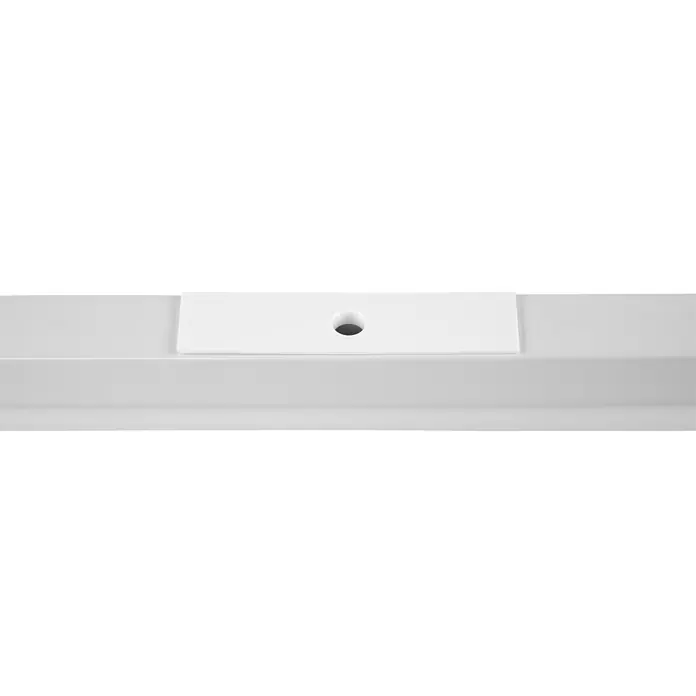 REV LED-Lichtleiste - L x B x H: 122,5 x 3,2 x 5,4 cm, Lichtfarbe: Neutralweiß, 18 W, 230 V - Weißes Paneel mit rechteckigem Einsatz und kreisförmiger Öffnung.