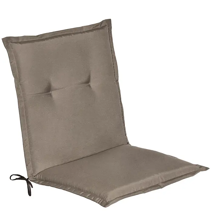 Beautissu Sitzauflage Loft NL - Niederlehner, 1 Stk., L x B x H: 100 x 50 x 6 cm, Polyester, Taupe - Gepolstertes, zweiteiliges Stuhlkissen aus braun/taupefarbenem Stoff mit Befestigungsbändern.