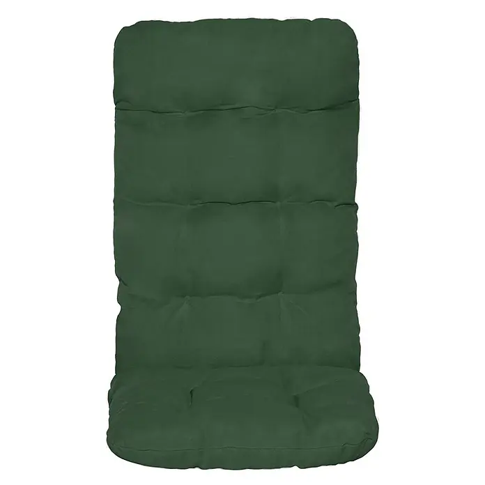 Beautissu Sitzauflage Flair HL - Hochlehner, 2 Stk., L x B x H: 120 x 50 x 8 cm, Polyester, Dunkelgrün - Dunkelgrünes, getuftetes Stuhlkissen, weich und rechteckig mit mehreren gesteppten Abschnitten.
