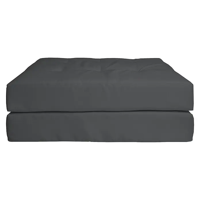 Beautissu Sitzauflage ECO Elements - Europalette, 1 Stk., L x B x H: 120 x 80 x 15 cm, Polyester, Graphitgrau - Dunkelgraues zweiteiliges Sitzkissen mit strukturierter Stoffhülle. Das obere Kissen ist getuftet.