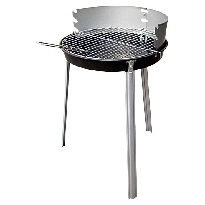 Grillstar Ronde barbecue Denver (Zwart/Zilver, Hoofdgrilloppervlak: Ø 34 cm)