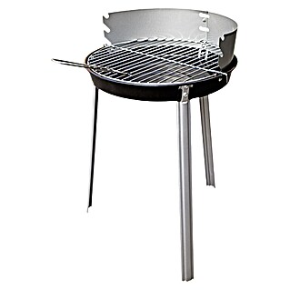 Grillstar Houtskoolbarbecue Denver (Diameter barbecue-oppervlak: 34 cm, Zwart/Zilver)