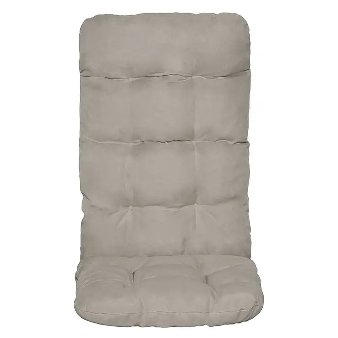 Beautissu Sitzauflage Flair HL - Hochlehner, 2 Stk., L x B x H: 120 x 50 x 8 cm, Polyester, Hellgrau - Gestepptes hellgraues Stuhlkissen, weich und bequem.