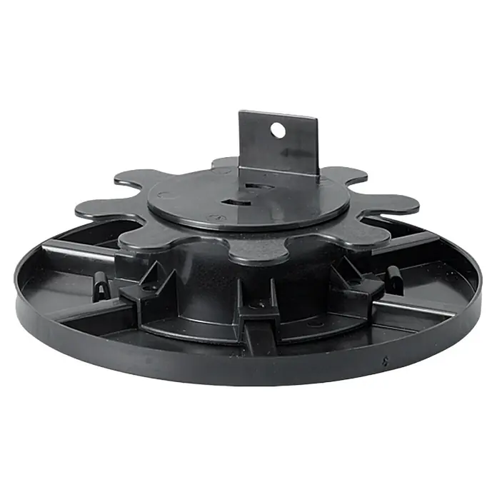 Rettenmeier Nivelador de suelos de terrazas Smallfoot - 1 ud., Plástico - Pedestal de entablado negro ajustable con función giratoria, ideal para construir espacios exteriores nivelados y estables.