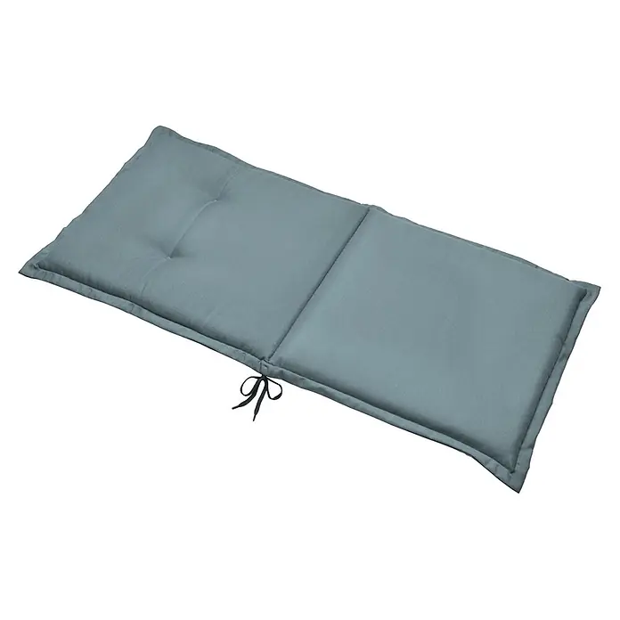Beautissu Sitzauflage Loft Nl - Niederlehner, 2 Stk., L x B x H: 0 x 0 x 0 cm, Polyester, Taubenblau - Blaugraues, segmentiertes Outdoor-Kissen mit Bindebändern für bequemes Sitzen.