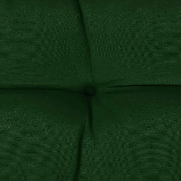 Beautissu Sitzauflage Eco Style - Europalette, 1 Stk., Polyester, Dunkelgrün - Dunkelgrünes getuftetes Stoffkissen mit feiner Rippstruktur und zentralem Knopf.