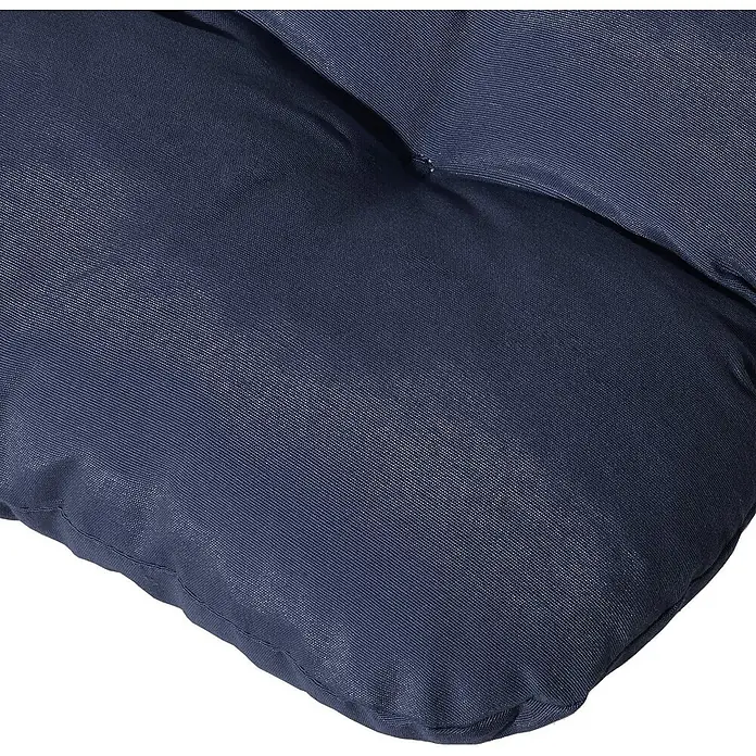 Beautissu Sitzauflage Flair NL - Niederlehner, 2 Stk., L x B x H: 100 x 50 x 8 cm, Polyester, Dunkelblau - Dunkelblaues gepolstertes Kissen mit strukturierter Stoffoberfläche.
