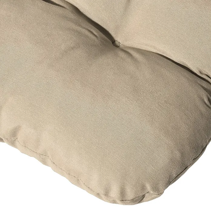 Beautissu Sitzauflage Flair HL - Hochlehner, 1 Stk., L x B x H: 120 x 50 x 8 cm, Polyester, Natur - Beiges, gestepptes Kissen mit sichtbarer Stoffstruktur.