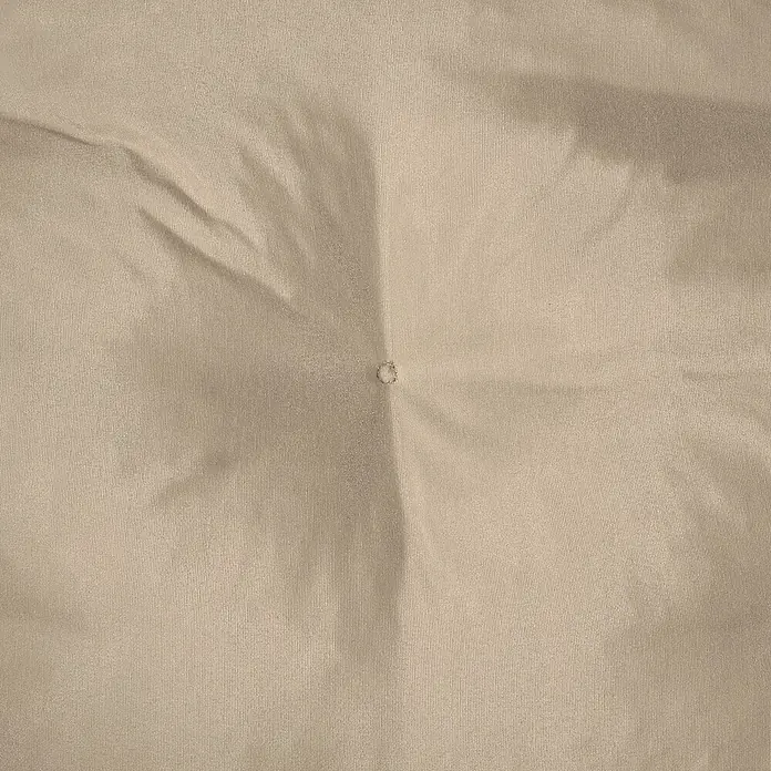 Beautissu Sitzauflage Flair HL - Hochlehner, 1 Stk., Polyester, Natur - Nahaufnahme einer beigefarbenen, getufteten Stofftextur, möglicherweise von einem Kissen oder Futon.