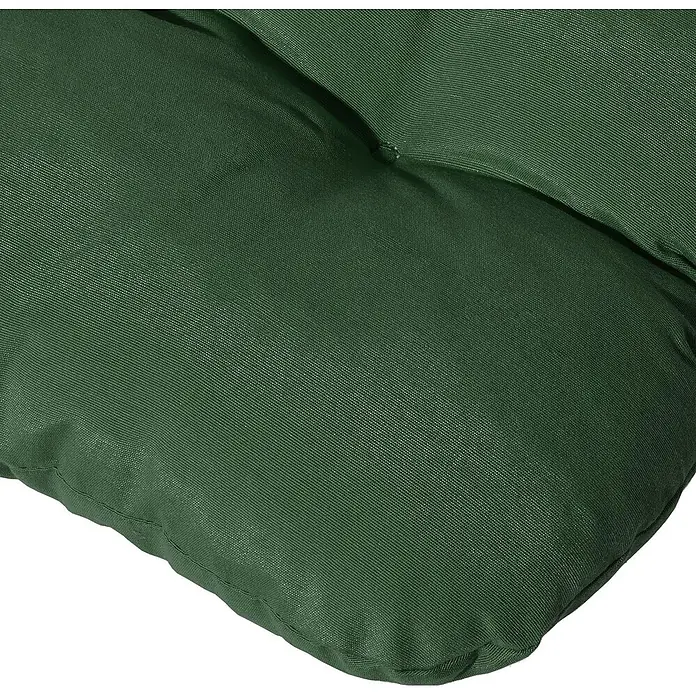 Beautissu Sitzauflage Flair NL - Niederlehner, 8 Stk., L x B x H: 100 x 50 x 8 cm, Polyester, Dunkelgrün - Dunkelgrünes, gestepptes Outdoor-Kissen mit sichtbarer Stoffstruktur.