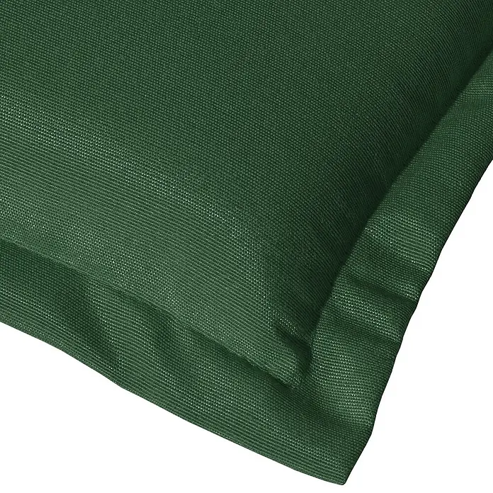 Beautissu Sitzauflage Loft HL - Hochlehner, 6 Stk., Polyester, Dunkelgrün - Nahaufnahme eines dunkelgrünen, strukturierten Outdoor-Kissenstoffs mit sichtbarer Webung.