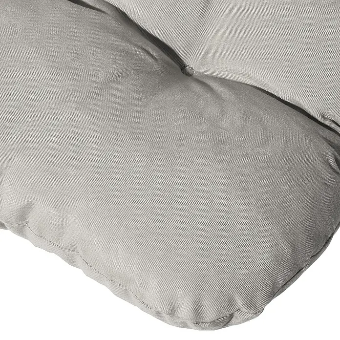 Beautissu Sitzauflage Flair HL - Hochlehner, 1 Stk., L x B x H: 120 x 50 x 8 cm, Polyester, Hellgrau - Hellgraues, getuftetes Stoffkissen mit Webstruktur.