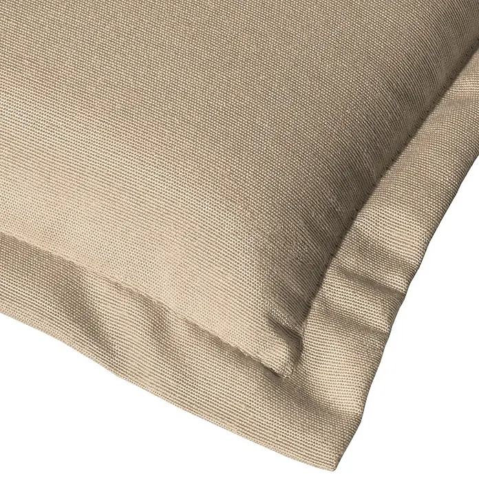 Beautissu Sitzauflage Loft NL - Niederlehner, 1 Stk., L x B x H: 100 x 50 x 6 cm, Polyester, Natur - Nahaufnahme eines beigen Kissens mit sichtbarer Strukturwebart des Stoffes.