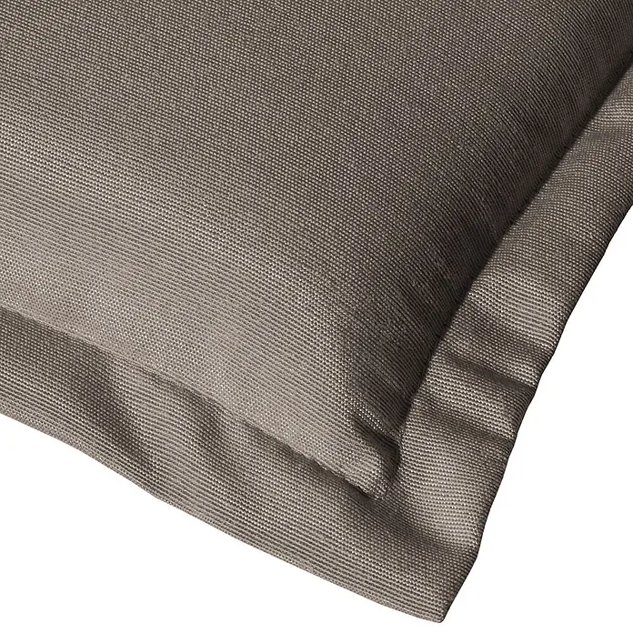 Beautissu Sitzauflage Loft HL - Hochlehner, 1 Stk., Polyester, Taupe - Texturiertes, taupefarbenes Kissen mit sichtbarer Webart und gefaltetem Rand.