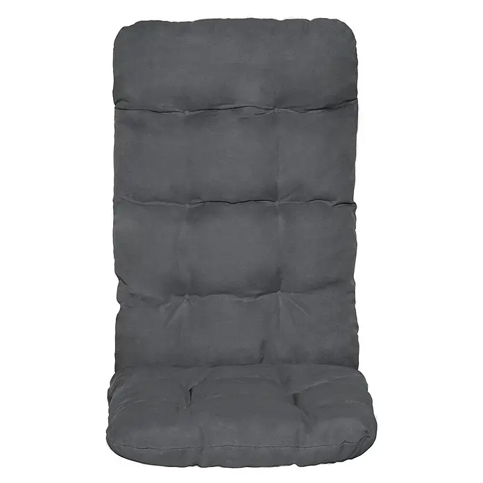 Beautissu Sitzauflage Flair HL - Hochlehner, 2 Stk., L x B x H: 120 x 50 x 8 cm, Polyester, Graphitgrau - Dunkelgraues, gestepptes Hochlehner-Stuhlkissen mit mehreren Segmenten.