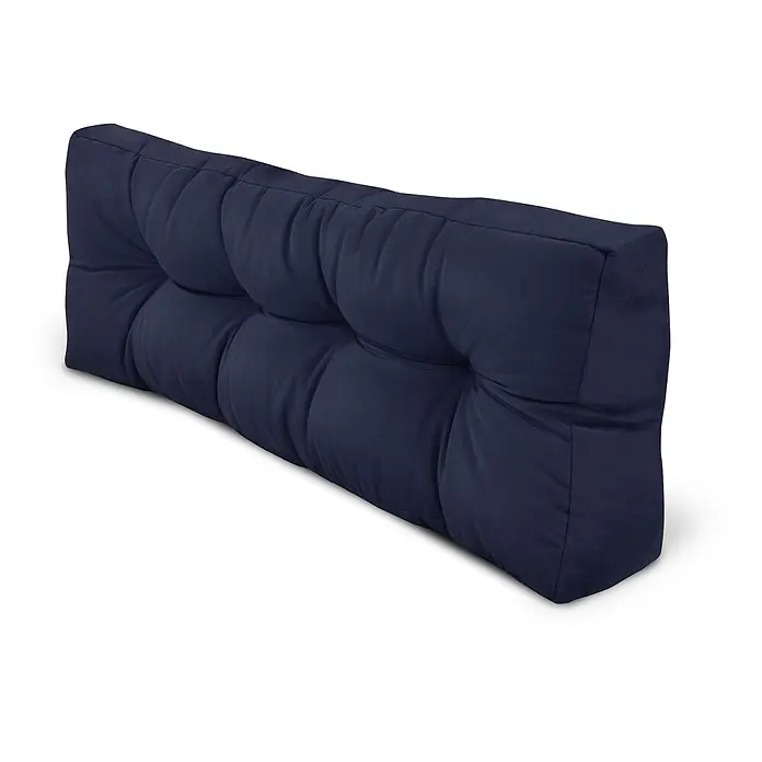 Beautissu Sitzauflage Eco Style - Europalette, 1 Stk., Polyester, Dunkelblau - Marineblauer getufteter Rückenkissen für Sitzkomfort.