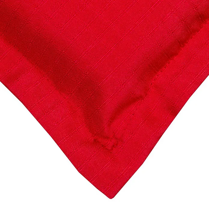 Beautissu Sitzauflage Base HL - Hochlehner, 6 Stk., L x B x H: 120 x 50 x 6 cm, Polyester, Rot - Strukturierte, leuchtend rote gewebte Stoffecke mit sichtbarem Saum.