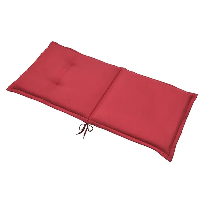 Beautissu Sitzauflage Loft NL - Niederlehner, 6 Stk., L x B x H: 100 x 6 x 50 cm, Polyester, Rot - Rotes, segmentiertes Outdoor-Kissen mit Bändern.
