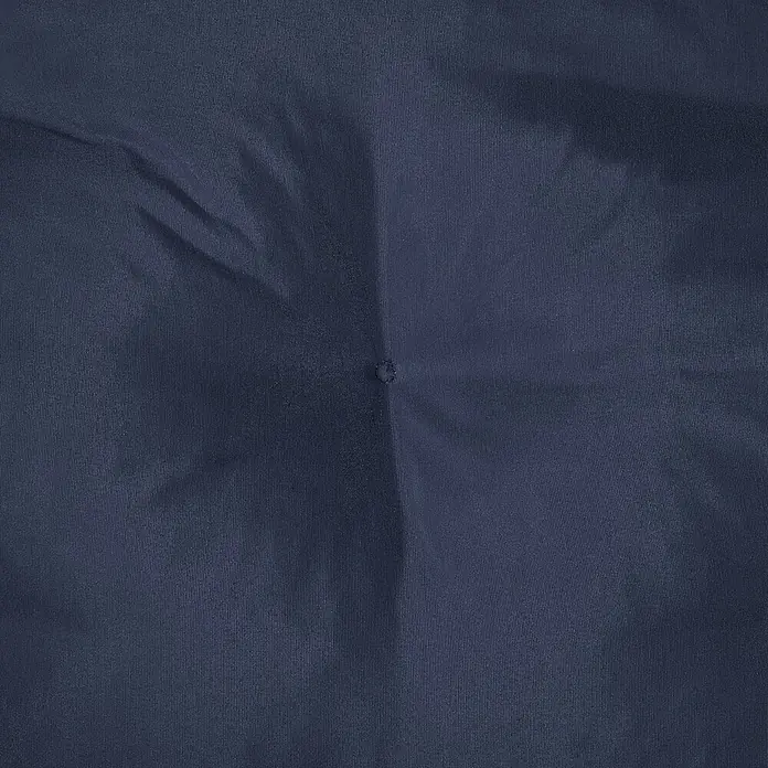 Beautissu Sitzauflage Flair NL - Niederlehner, 1 Stk., Polyester, Dunkelblau - Dunkelblauer, fein strukturierter Stoff, möglicherweise für Polsterungen, mit zentralem Knopf.