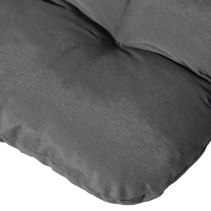Beautissu Sitzauflage Flair HL - Hochlehner, 1 Stk., L x B x H: 120 x 50 x 8 cm, Polyester, Graphitgrau - Dunkelgraues Stoffkissen mit gesteppten Details, aus strapazierfähigem, strukturiertem Material.