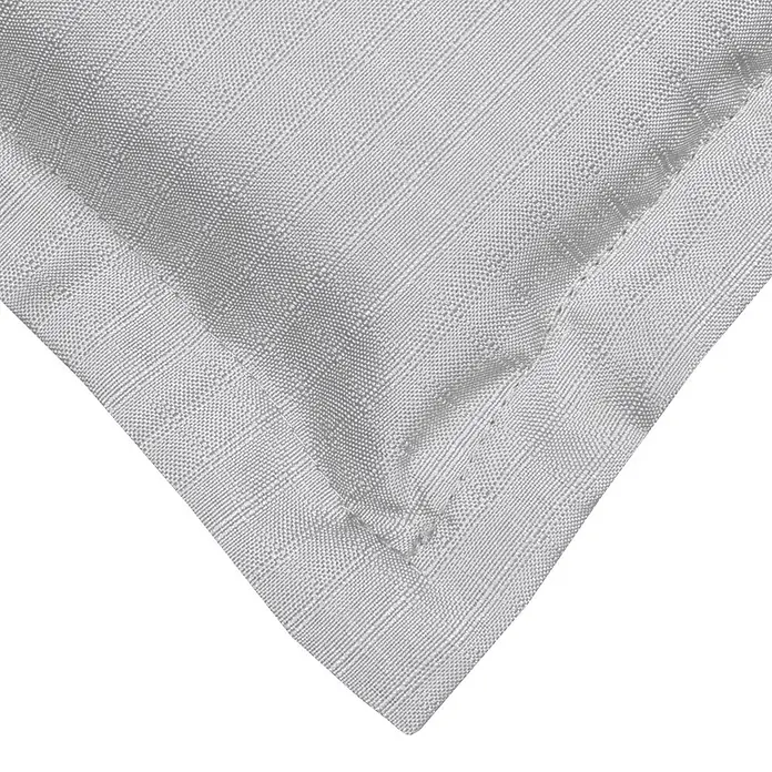 Beautissu Sitzauflage Base HL - Hochlehner, 6 Stk., Polyester, Hellgrau - Weiße, strukturierte Stoffecke mit gefaltetem Saum.