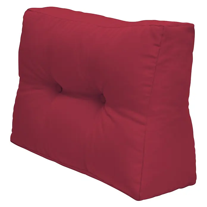 Beautissu Sitzauflage ECO Elements - Europalette, 1 Stk., Polyester, Rot - Tiefrotes getuftetes Keilkissen zur Rückenunterstützung.