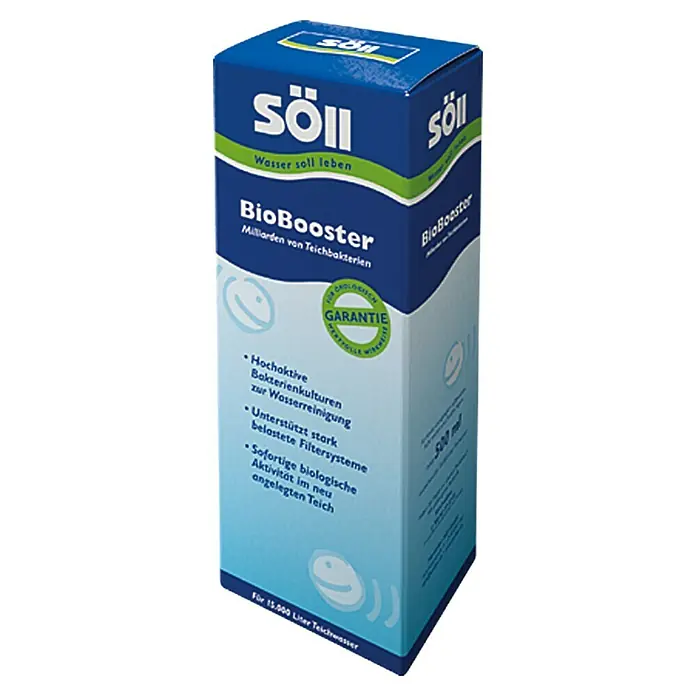 Söll BioBooster - 500 ml - Produktbild von Söll BioBooster, einem biologischen Wasseraufbereiter für Teiche, der die Wasserqualität verbessert und das biologische Gleichgewicht fördert.