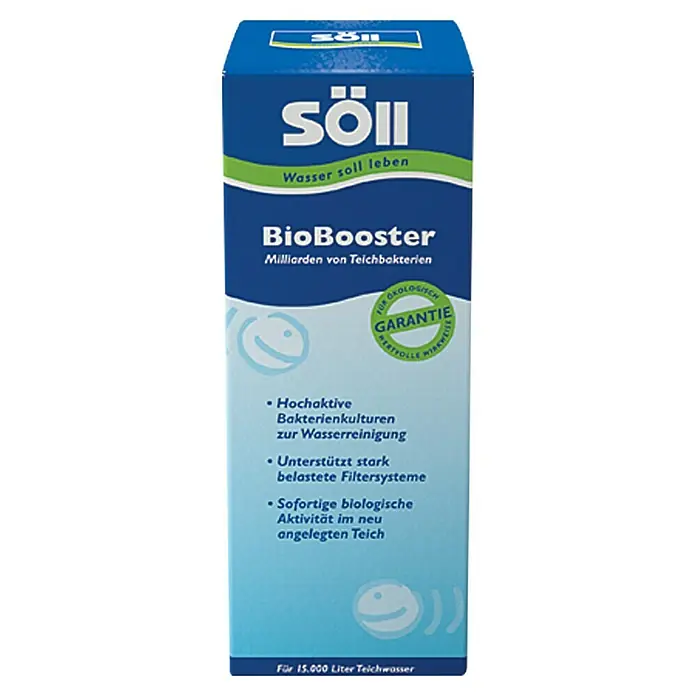Söll BioBooster - 500 ml - Söll BioBooster: Milliarden Teichbakterien für klares Wasser. Unterstützt Filtersysteme und aktiviert biologische Prozesse in neuen Teichen.