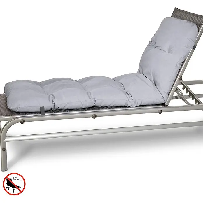 Beautissu Liegenauflage Flair RL - Rollliege, 2 Stk., Polyester, Hellgrau