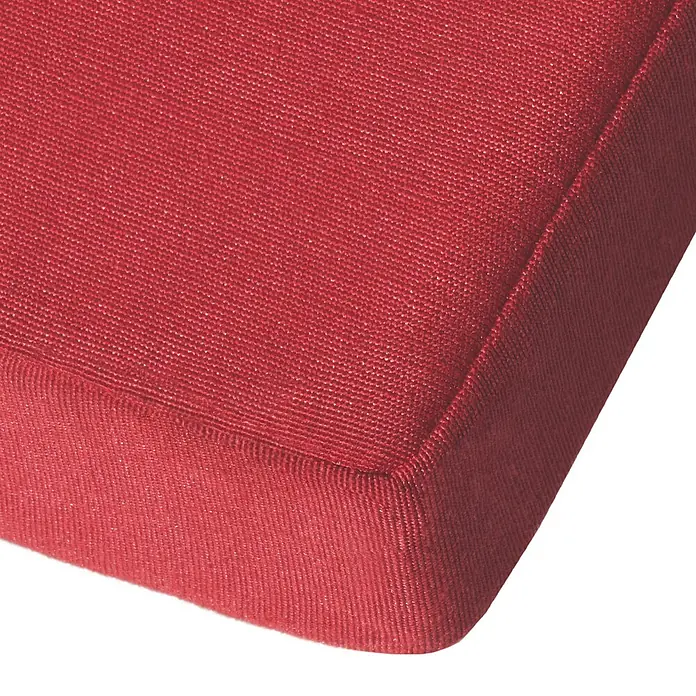Beautissu Liegenauflage LoftLux DC - Deckchair, 1 Stk., Polyester, Rot - Eine Ecke eines roten Kissens aus strukturiertem Stoff.