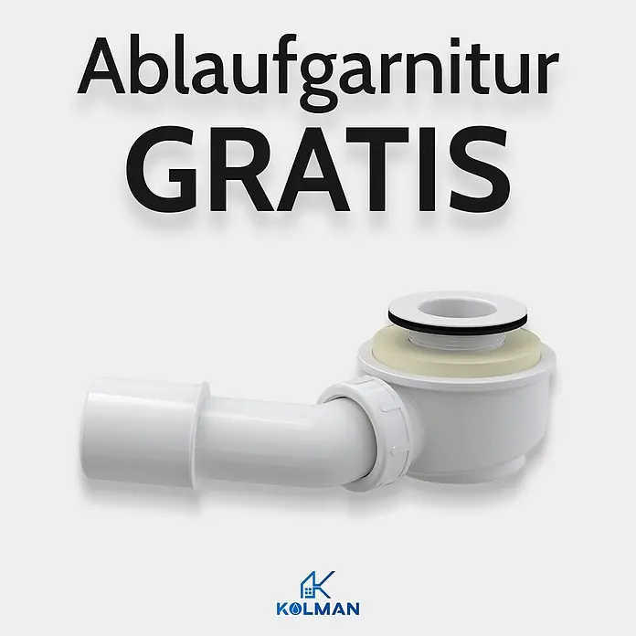 Bad Land Duschwanne AXIM SLIM Duschwanne rechteckig 110 x 90 cm Schwarz Steinoptik, mit Ablauf - Kunststoff, Schwarz, Steinoptik - Weißes Kunststoff-Ablaufgarnitur, ein Sanitärbauteil.