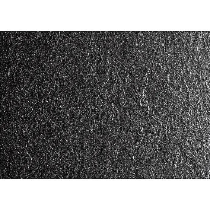 Bad Land Duschwanne CASPAR NEW Duschwanne quadratisch 80 x 80 cm Schwarz Steinoptik, mit Ablauf - Kunststoff, Schwarz, Steinoptik - Dunkle, texturierte Oberfläche mit feiner körniger Struktur und subtilen wellenförmigen Mustern.