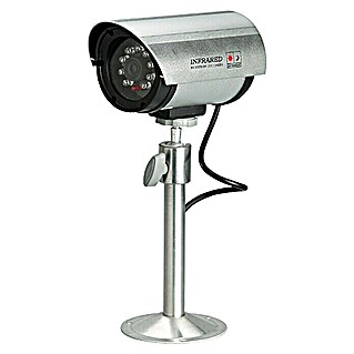 UniTEC Überwachungskamera-Attrappe (Aluminium, LED-Leuchte)