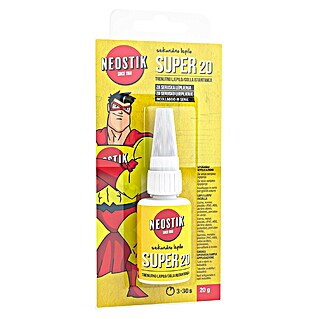 Neostik Sekundno lepilo Super 20 (Brezbarvno, 20 g)