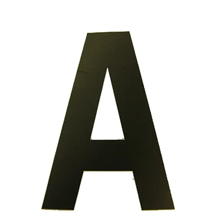 FolienzeichenBuchstabe A, 10 cm, PVC, Schwarz - Schwarzer Buchstabe A, eine typografische Darstellung, die durch ihre Form und Farbe ins Auge fällt.