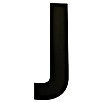 Folienzeichen (Buchstabe J, 10 cm, PVC, Schwarz)